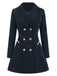 Cappotto doppiopetto con revers a tinta unita anni '70