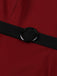 Abito contrasto con collo annodato patchwork bordeaux anni '50