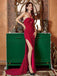Abito scollo all'americana spacco laterale paillettes rosso anni '20
