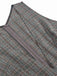 2PCS Abito a quadri e camicetta in raso grigio canni '40