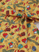 Abito patchwork natalizio con colletto quadrato anni '50