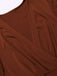 Abito patchwork a pois tinta unita con scollo a V anni '40