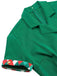 Abito con revers a pieghe a quadri colorati verde anni '40