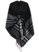 Cappotto con nappe a righe poncho antivento anni '50