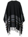 Cappotto con nappe a righe poncho antivento anni '50