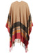 Cappotto con nappe a righe poncho antivento anni '50