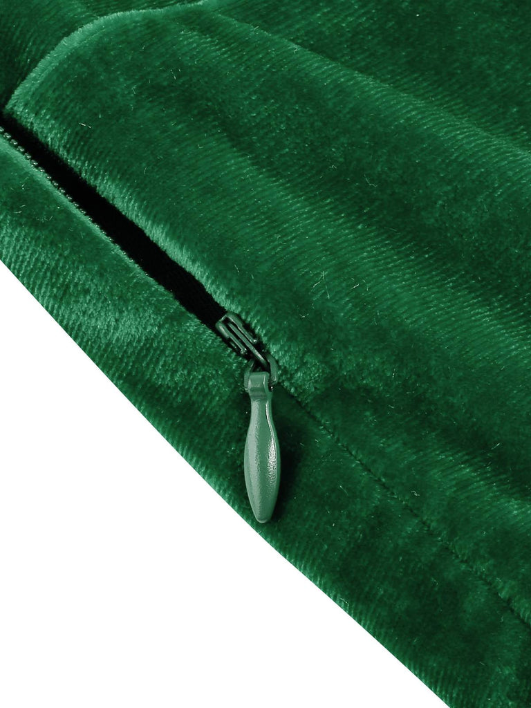 Abito in velluto con scollo quadrato anni '50