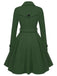 Cappotto aderente con revers in tinta unita marrone anni '50