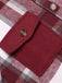Cappotto a quadri con colletto a camicia bordeaux anni '50