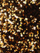 Tuta lunga dorata paillettes scollo all'americana degli anni '30