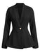 Cappotto a maniche lunghe svasato in vita bottoni anni '60
