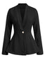 Cappotto a maniche lunghe svasato in vita bottoni anni '60