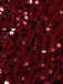 Abito rosso con paillettes e spalle scoperte anni '30