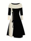Abito con spalle scoperte e lacci color block anni '40