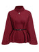 Cappotto con cintura bordeaux anni '60