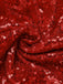 Abito  con spalle scoperte in pelliccia natalizio rosso anni '50