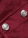 Cappotto lungo in pelle scamosciata revers bordeaux anni '30