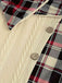 Abito a quadri con cappuccio in maglia bianco anni '50