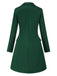 Cappotto doppiopetto tinta unita verde anni '40