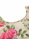 Abito rosa cintura multicolore anni '50
