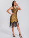 Abito senza maniche nappe paillettes scollo a V anni '20