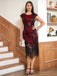 Abito motivo floreale nappe paillettes anni '20
