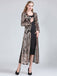 Cardigan lungo paillettes trasparenti ricamate anni '20