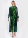 Cardigan lungo paillettes trasparenti ricamate anni '20