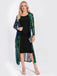 Cardigan lungo paillettes trasparenti ricamate anni '20