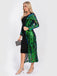 Cardigan lungo paillettes trasparenti ricamate anni '20