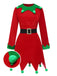 Costume da elfo natalizio rosso anni '80