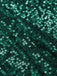 Tuta lunga a gamba larga paillettes verde anni '60