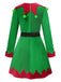 Completo da elfo di Natale verde anni '40