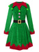 Completo da elfo di Natale verde anni '40