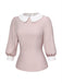 2PCS Camicetta rosa e abito grigio colorblock anni '40