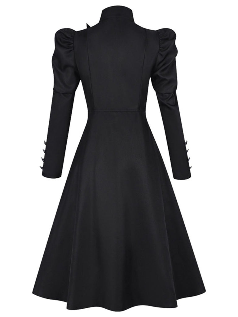 Abito da strega floreale ispirato a wicked nero anni '40