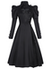 Abito da strega floreale ispirato a wicked nero anni '40