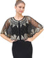 Mantello Argyle paillettes in rete vintage anni '20