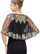 Mantello Argyle paillettes in rete vintage anni '20