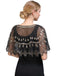 Mantello perline paillettes in rete vintage anni '20