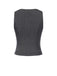 2PCS Top gessato grigio scuro e gonna a pieghe anni '60