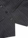 2PCS Top gessato grigio scuro e gonna a pieghe anni '60