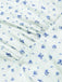 Abito floreale con cravatta obliqua in cotone bianco anni '40