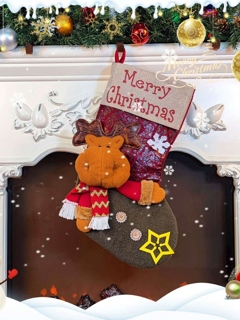 Sacchetto regalo di calze natalizie in 3D