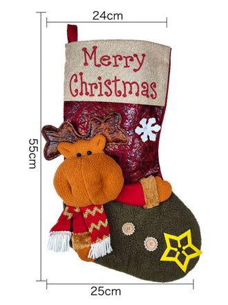 Sacchetto regalo di calze natalizie in 3D