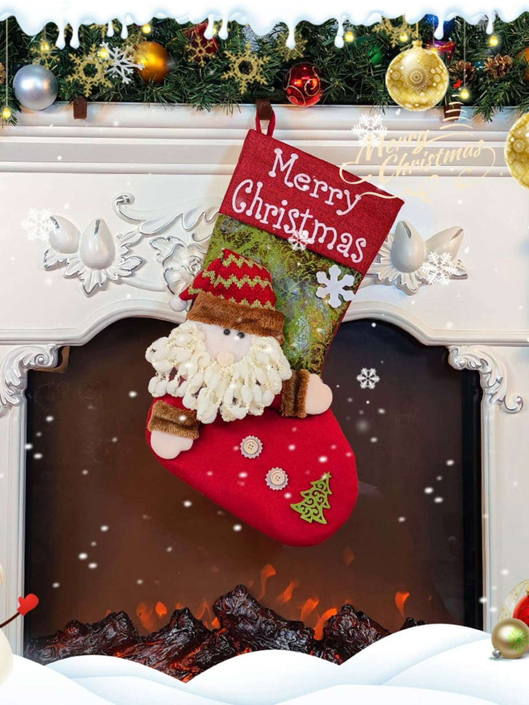 Sacchetto regalo di calze natalizie in 3D