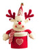 Scatola regalo di peluche a maglia con motivo a cartoni di Buon Natale