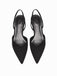 Scarpe con Punta e Cinturino Posteriore Tinta Unita con Tacco Basso Largo 7