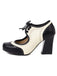 Scarpe con tacco alto traforate lacci vintage