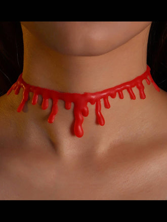 Collana vintage con imitazione sanguinante Halloween
